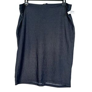 4/$25 Mod'Land Paris black knit skirt NWT looks like denim